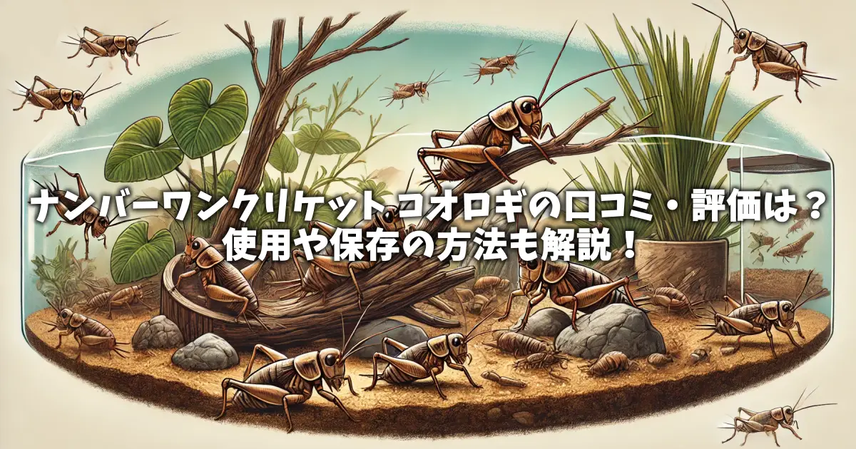 ナンバーワンクリケット コオロギの口コミ・評価は？使用や保存の方法も解説！